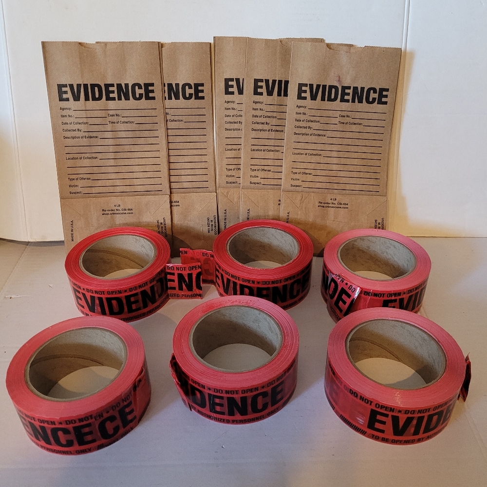 6 New Caution Security Evidence Tape Roll Rolls Tape Security Police Officer